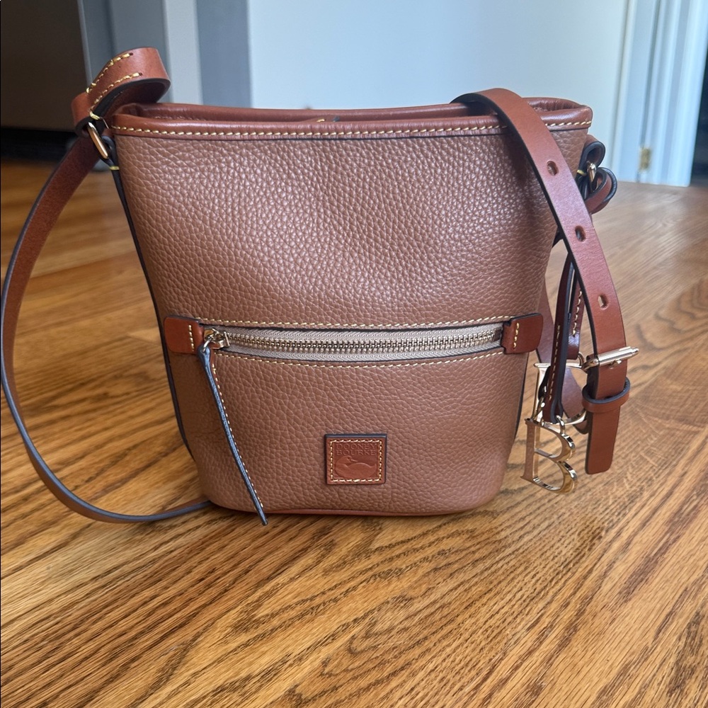 Dooney & Bourke Beige and Brown Crossbody Bag